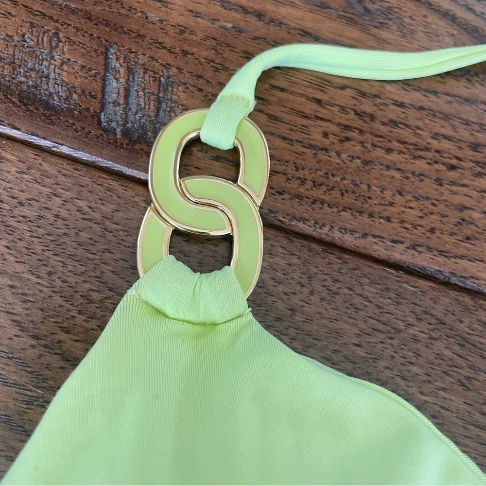 L*Space Monaco Triangle Bikini Top in Citron
